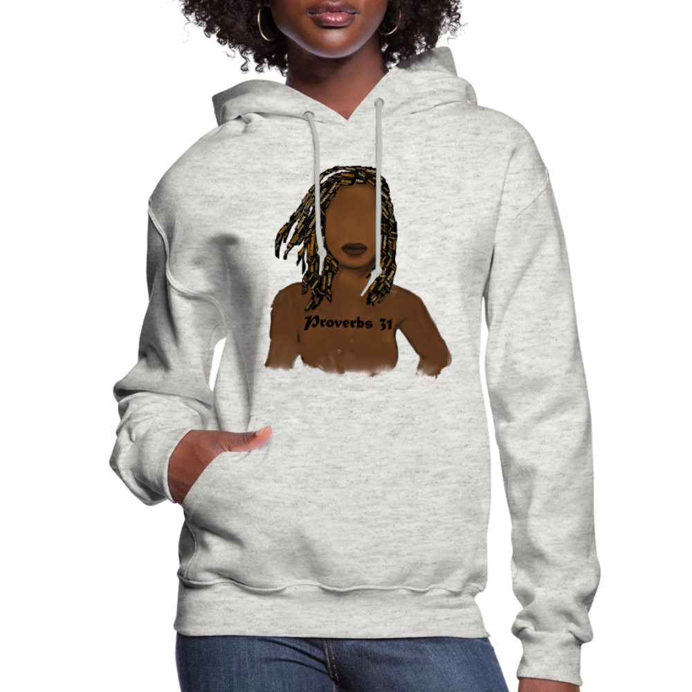 Proverbs 31 Locs Women's Jerzees Hoodie - heather oatmeal