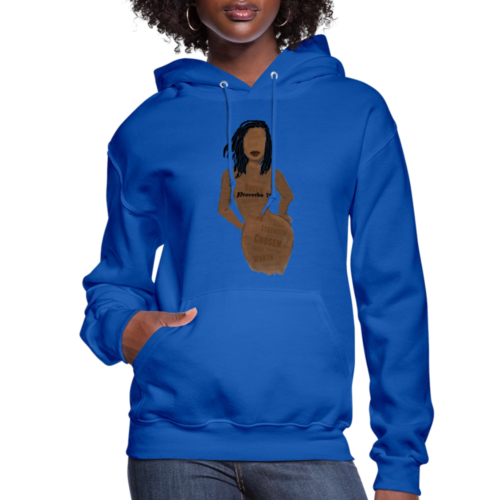 Proverbs 31 Loc Lady Women's Jerzees Hoodie - royal blue