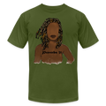 Proverbs 31 Locs Jersey T-Shirt by Bella + Canvas - olive