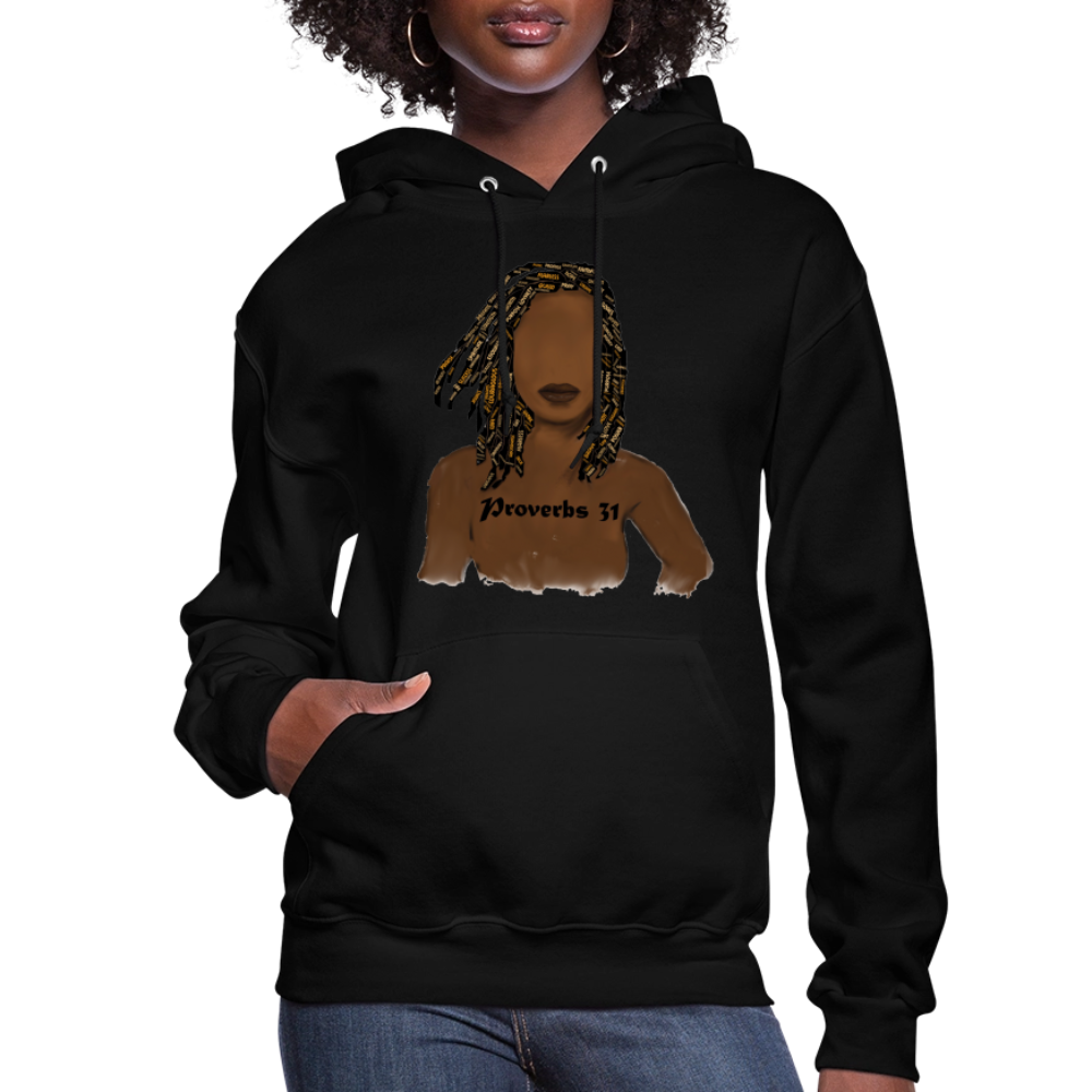 Proverbs 31 Locs Women's Jerzees Hoodie - black