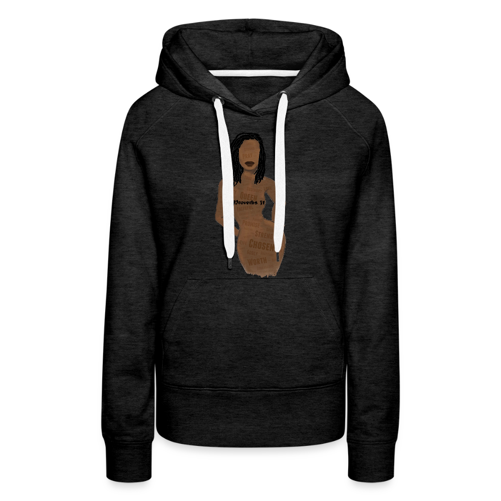 Proverbs 31 Loc Lady Premium Hoodie - charcoal grey