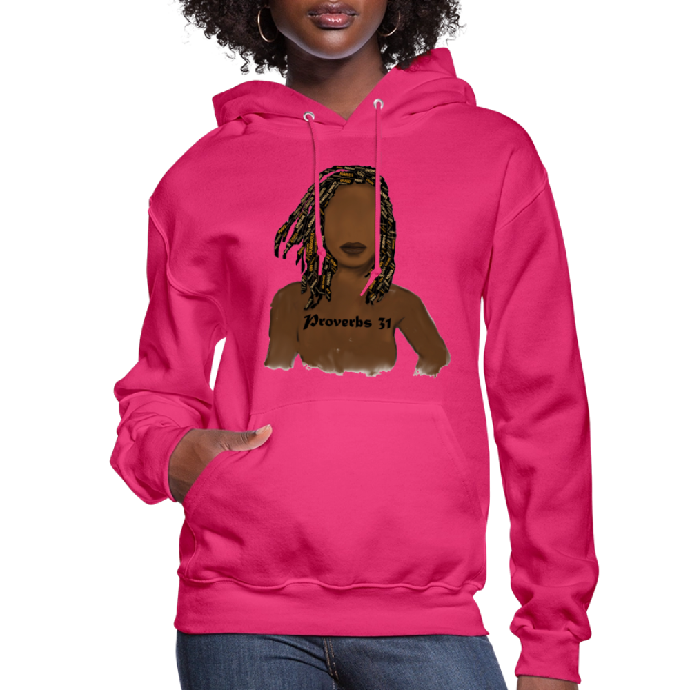 Proverbs 31 Locs Women's Jerzees Hoodie - fuchsia