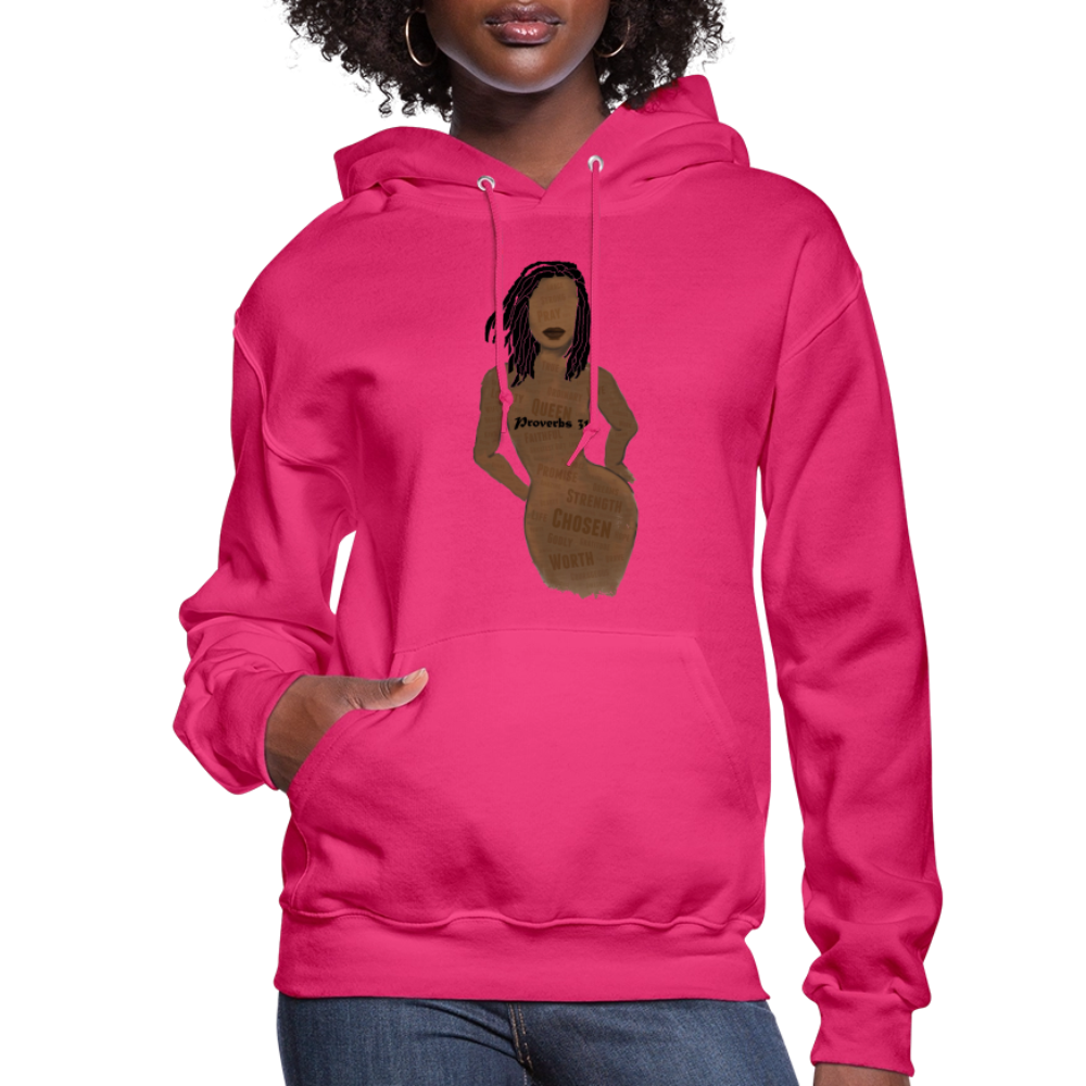 Proverbs 31 Loc Lady Women's Jerzees Hoodie - fuchsia