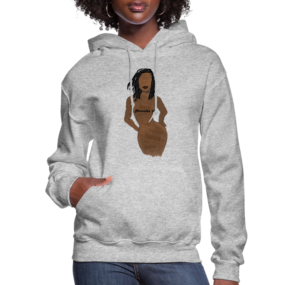 Proverbs 31 Loc Lady Women's Jerzees Hoodie - heather gray