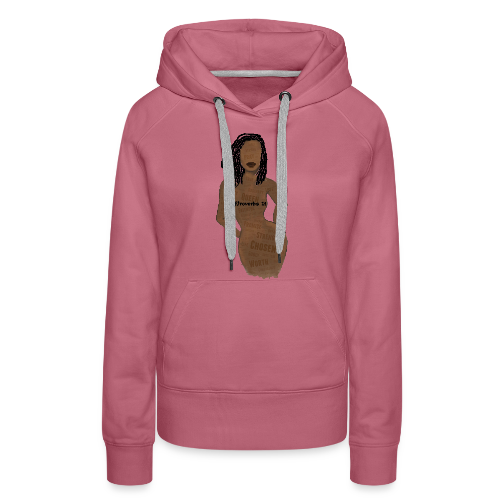 Proverbs 31 Loc Lady Premium Hoodie - mauve