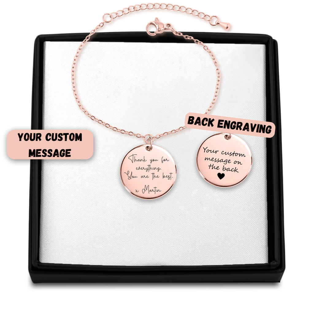 Custom Message Coin Bracelet