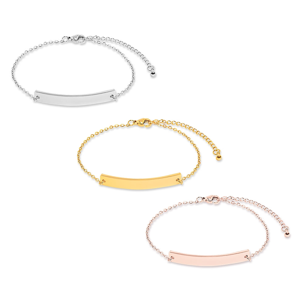 Custom Name Bar Bracelet