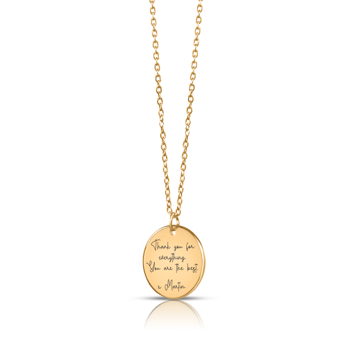 Custom Message Coin Necklace