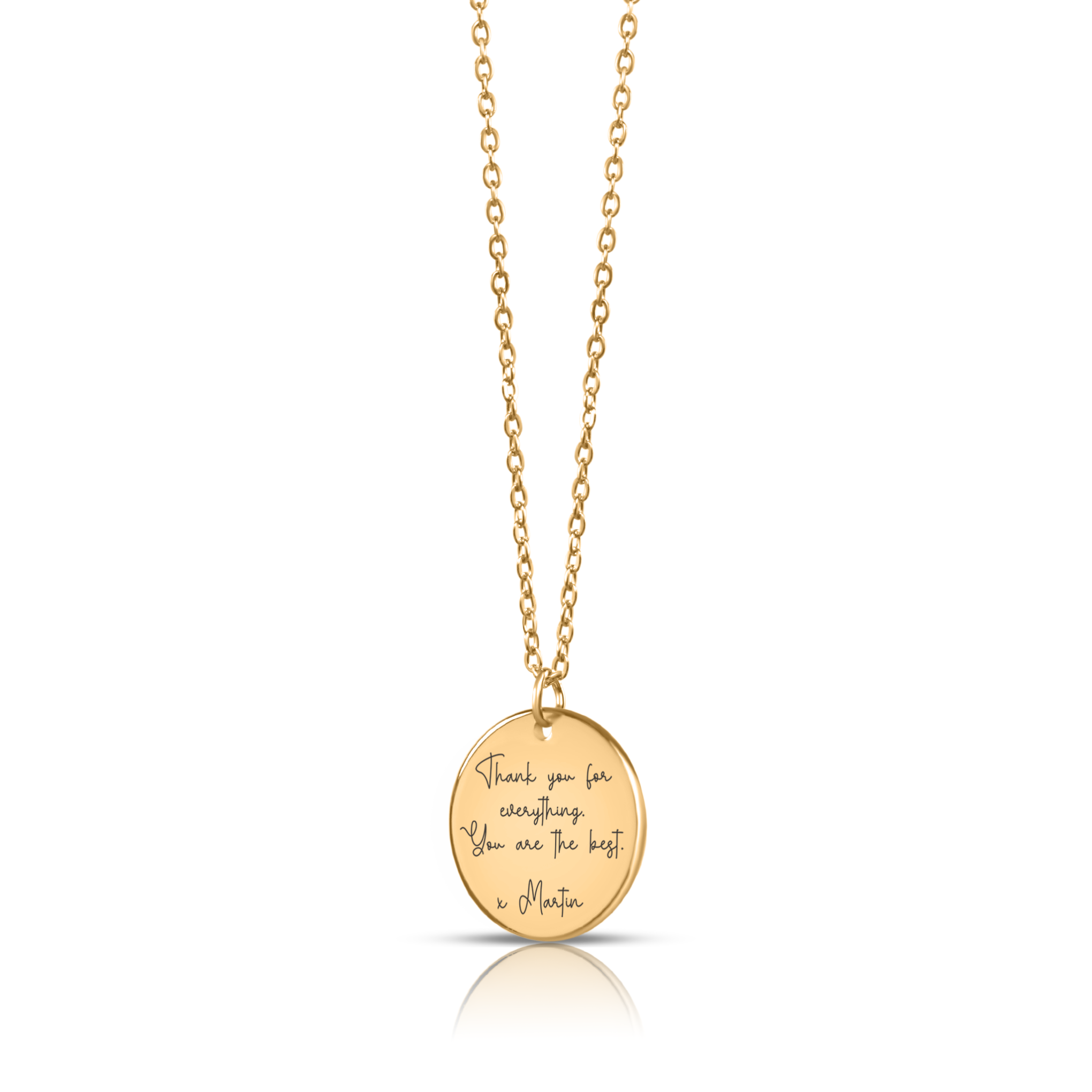 Custom Message Coin Necklace