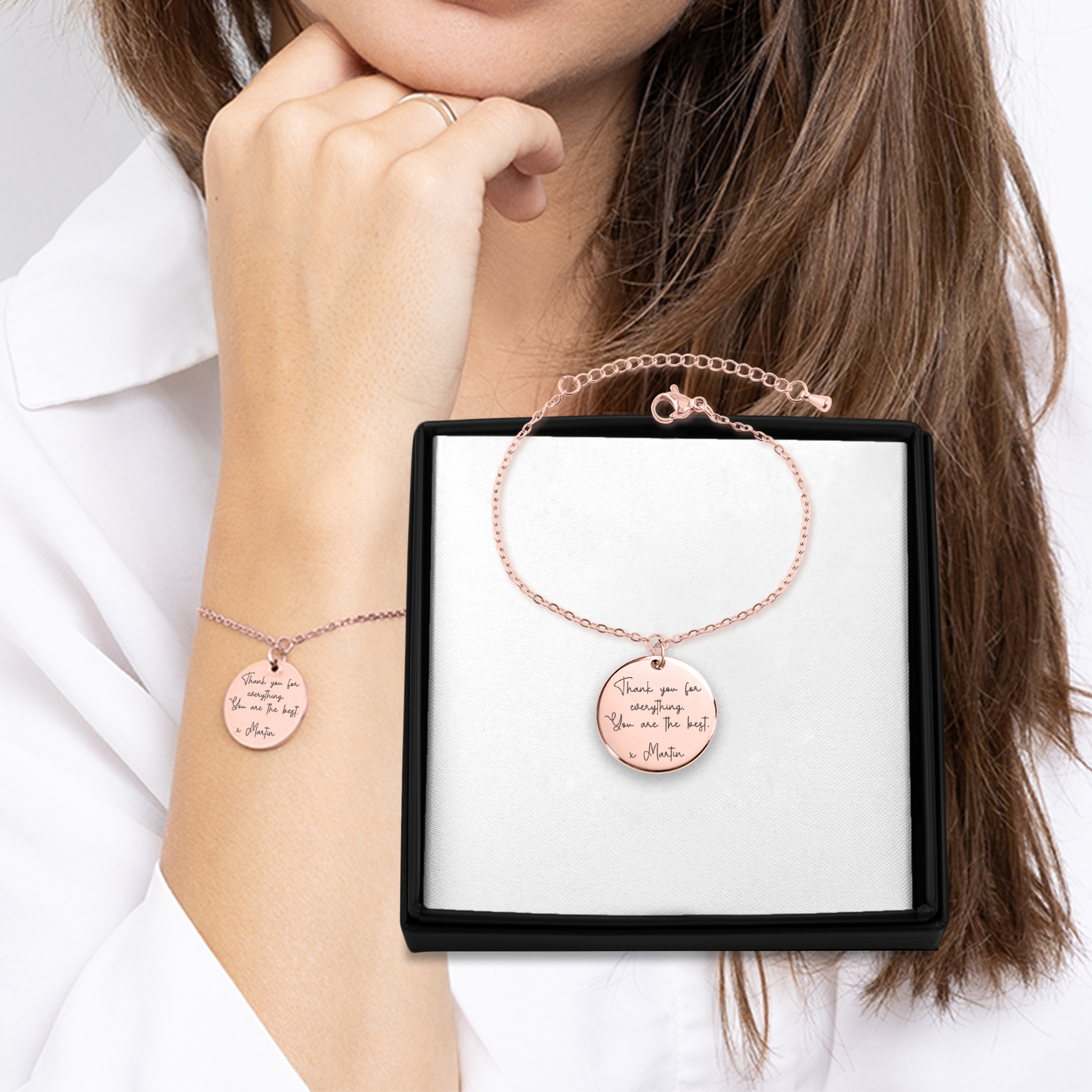 Custom Message Coin Bracelet