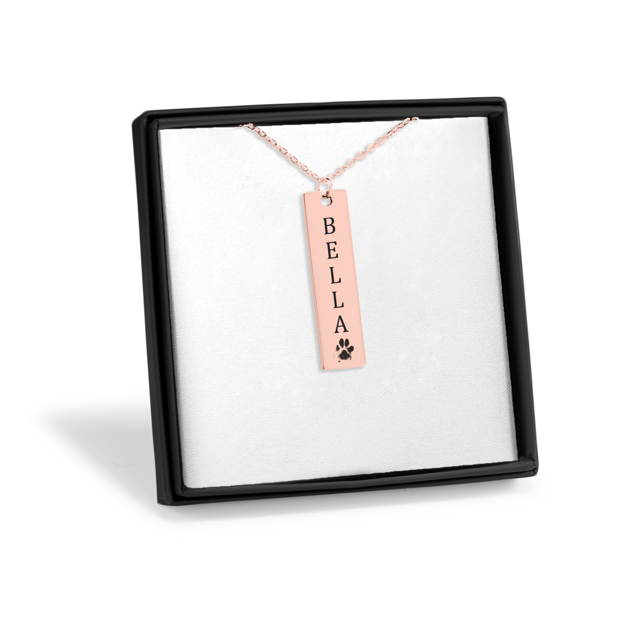 Actual Paw Print + Name Necklace