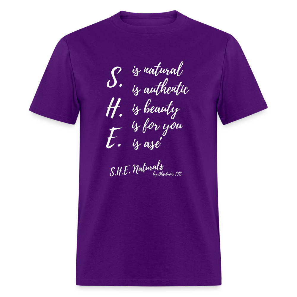 S.H.E. is T-Shirt - purple
