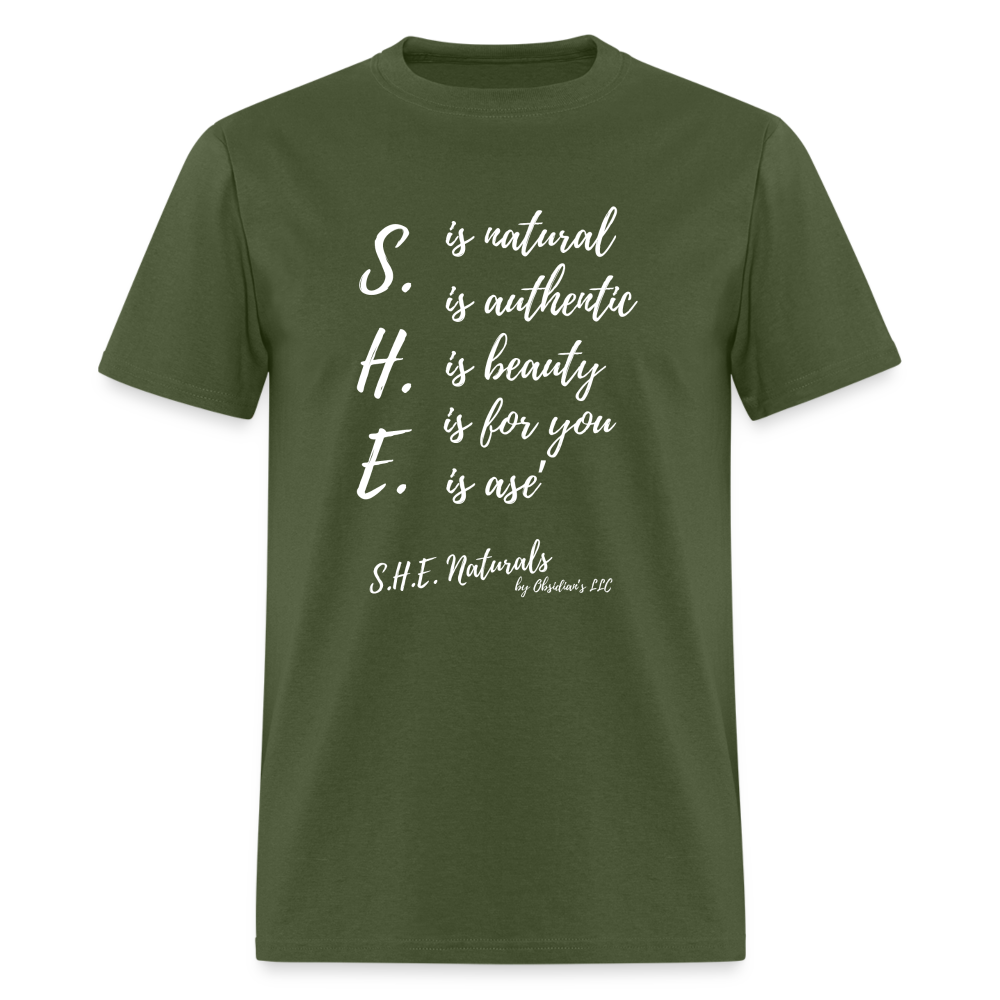 S.H.E. is T-Shirt - military green