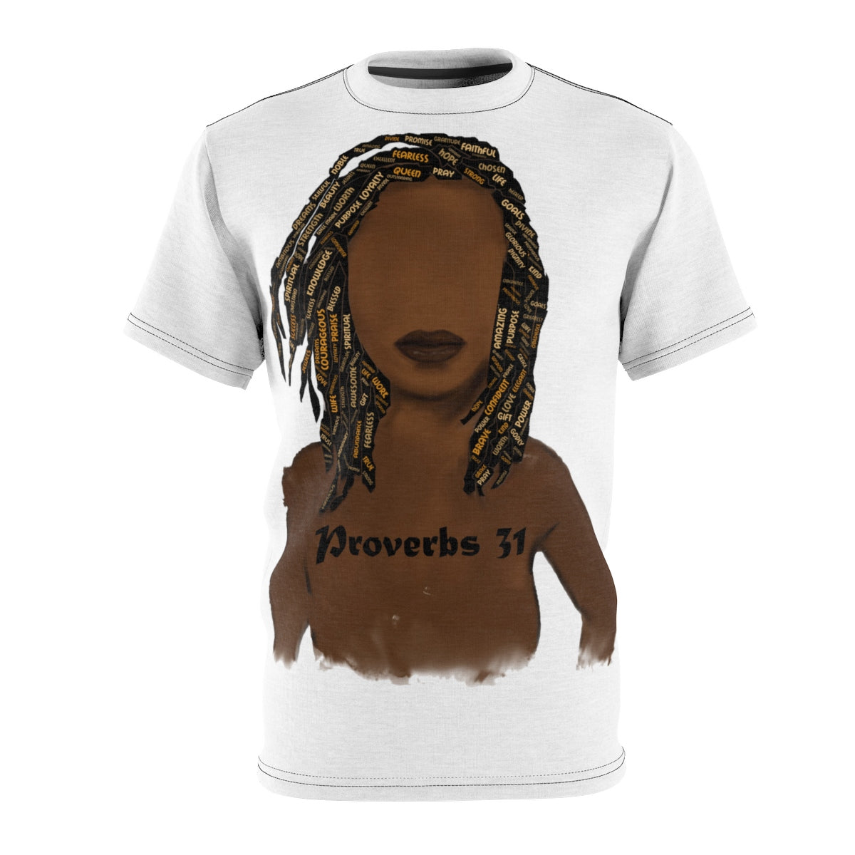 Proverbs 31 Locs T-Shirt (AOP) - Obsidian's LLC