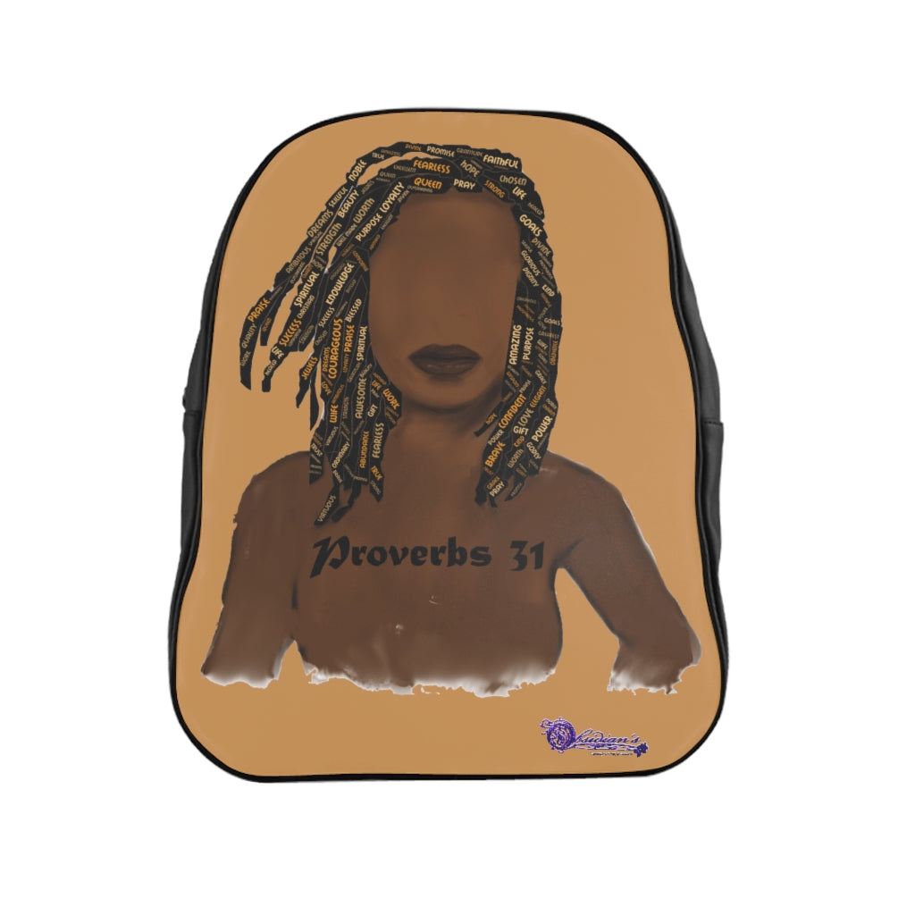 Proverbs 31 Locs School Backpack - Obsidian's LLC