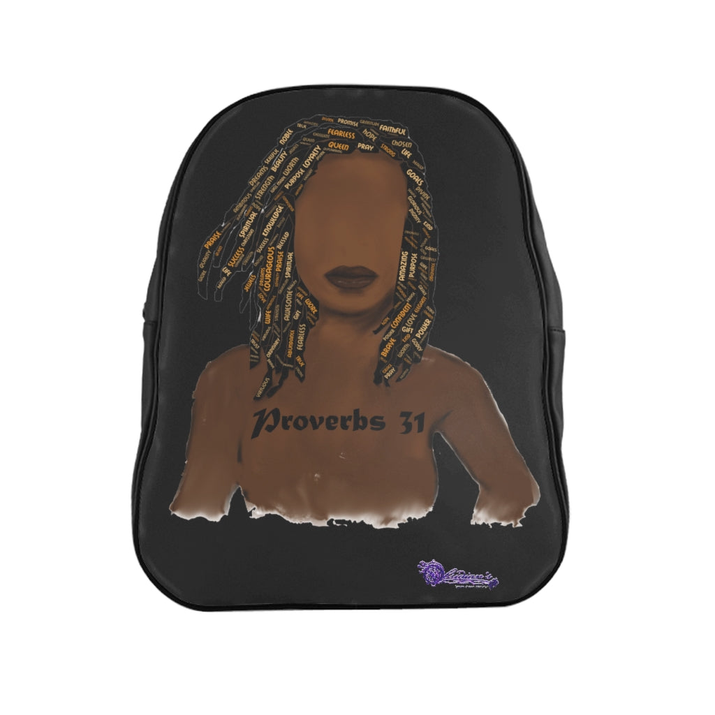 Proverbs 31 Locs School Backpack - Obsidian's LLC