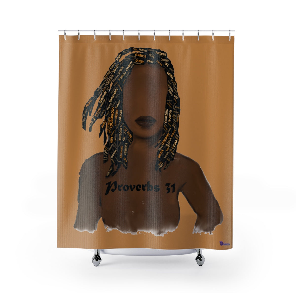 Proverbs 31 Locs Shower Curtains - Obsidian's LLC