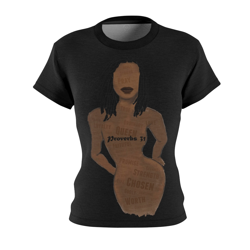 Proverbs 31 Loc Lady Women's Tee (AOP) - Obsidian's LLC