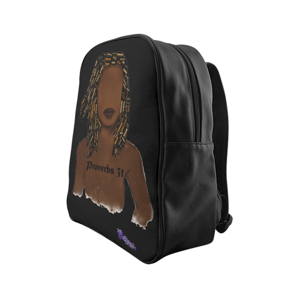 Proverbs 31 Locs School Backpack - Obsidian's LLC