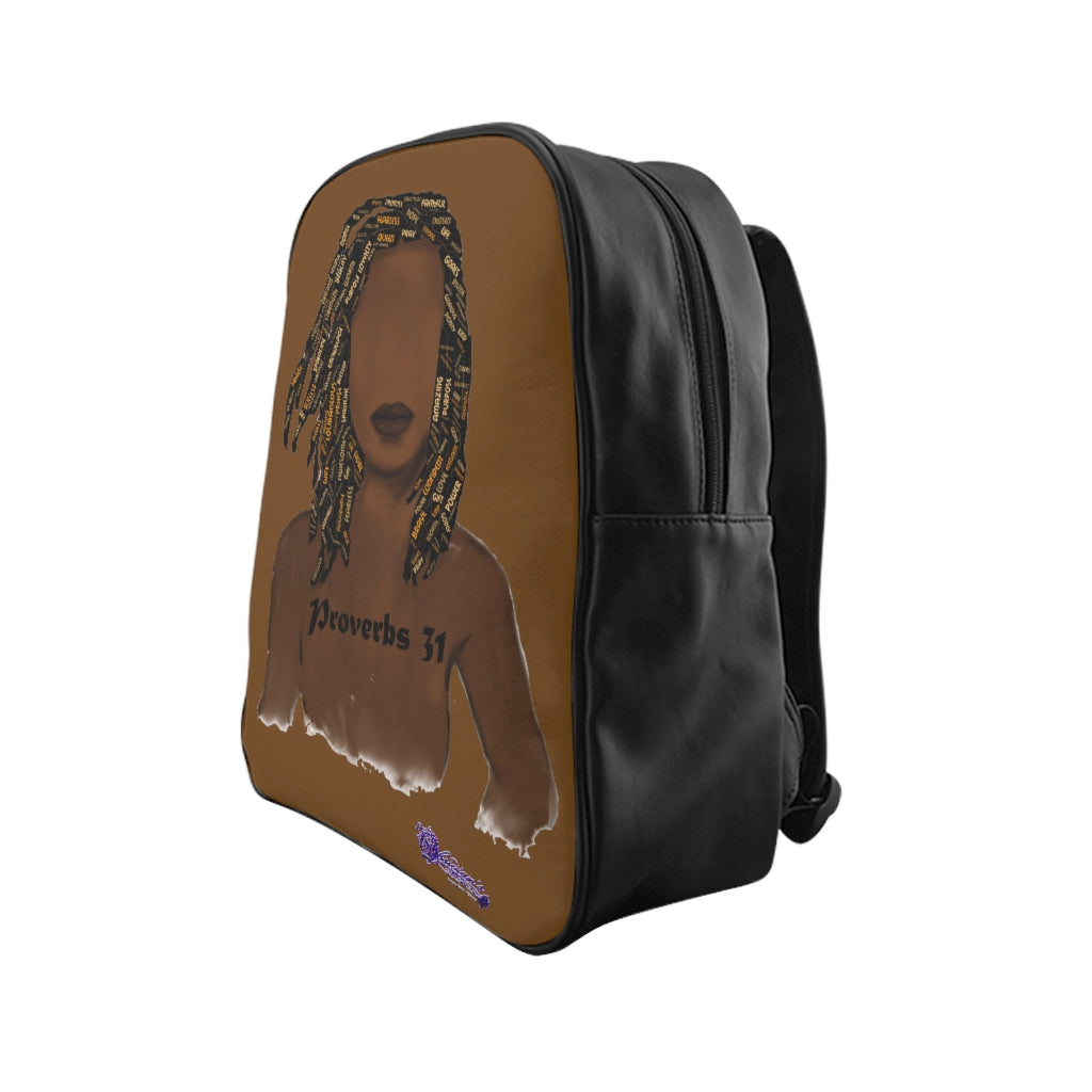 Proverbs 31 Locs School Backpack - Obsidian's LLC