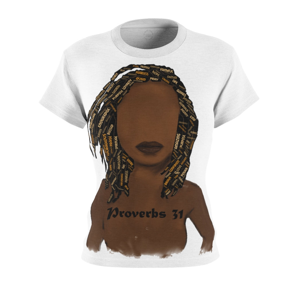 Proverbs 31 Locs Women's Tee (AOP) - Obsidian's LLC