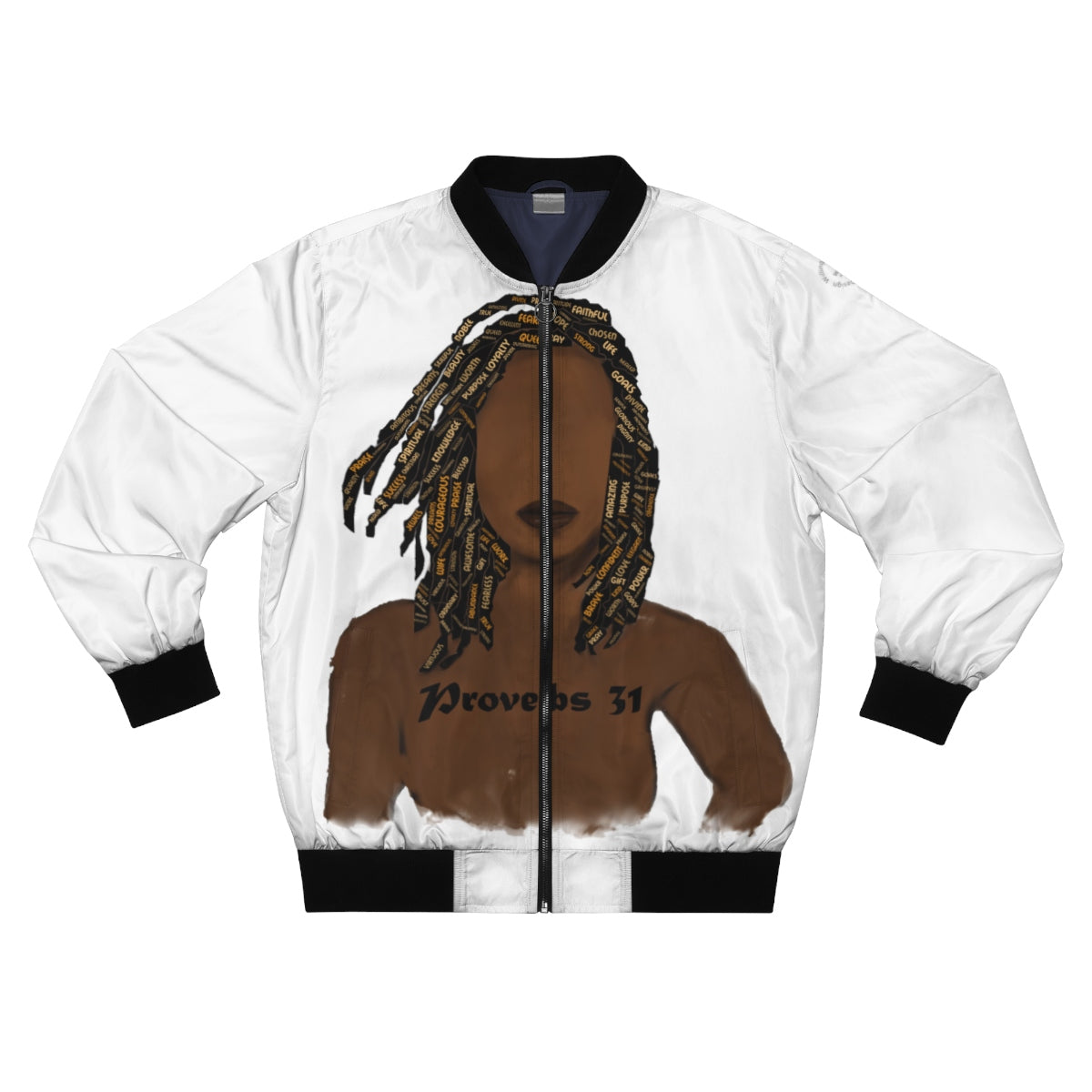 Proverbs 31 Locs Bomber Jacket (AOP) - Obsidian's LLC