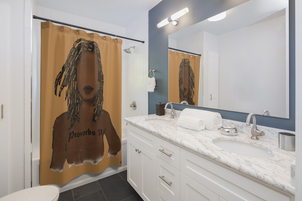 Proverbs 31 Locs Shower Curtains - Obsidian's LLC