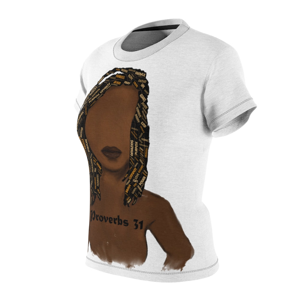Proverbs 31 Locs Women's Tee (AOP) - Obsidian's LLC