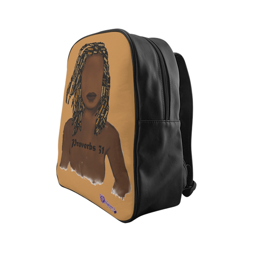 Proverbs 31 Locs School Backpack - Obsidian's LLC