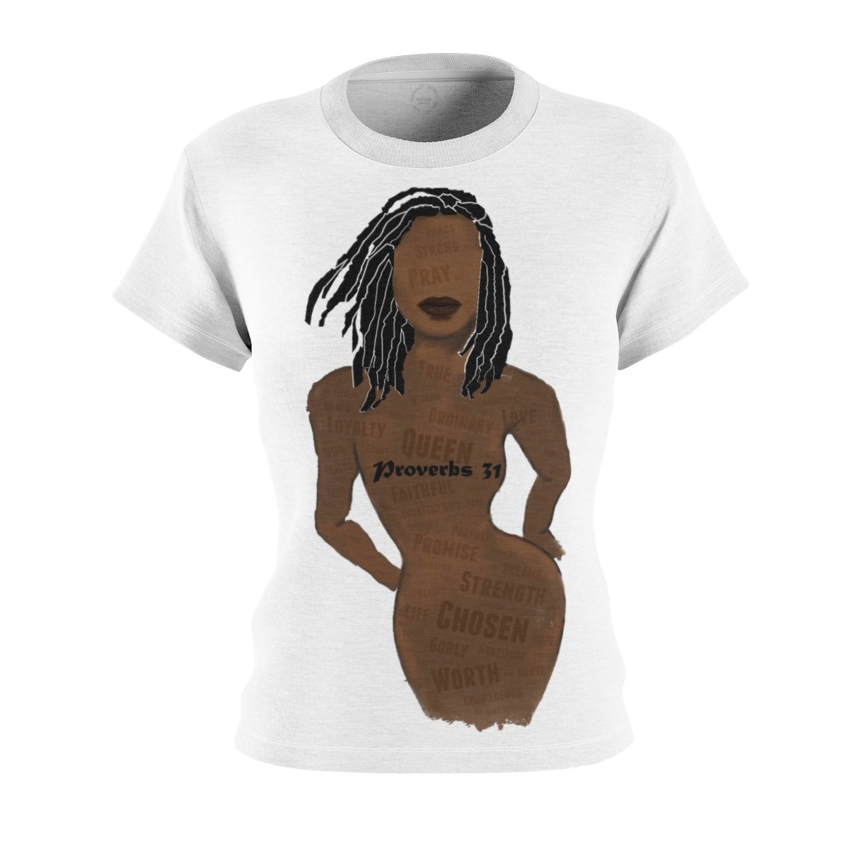 Proverbs 31 Loc Lady Women's Tee (AOP) - Obsidian's LLC