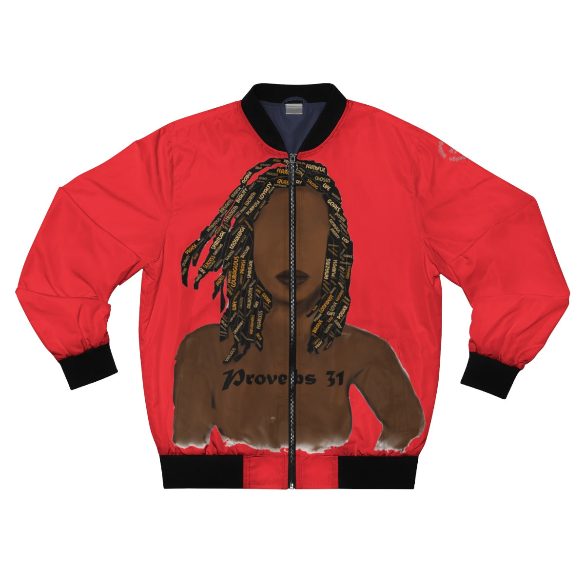 Proverbs 31 Locs Bomber Jacket (AOP) - Obsidian's LLC