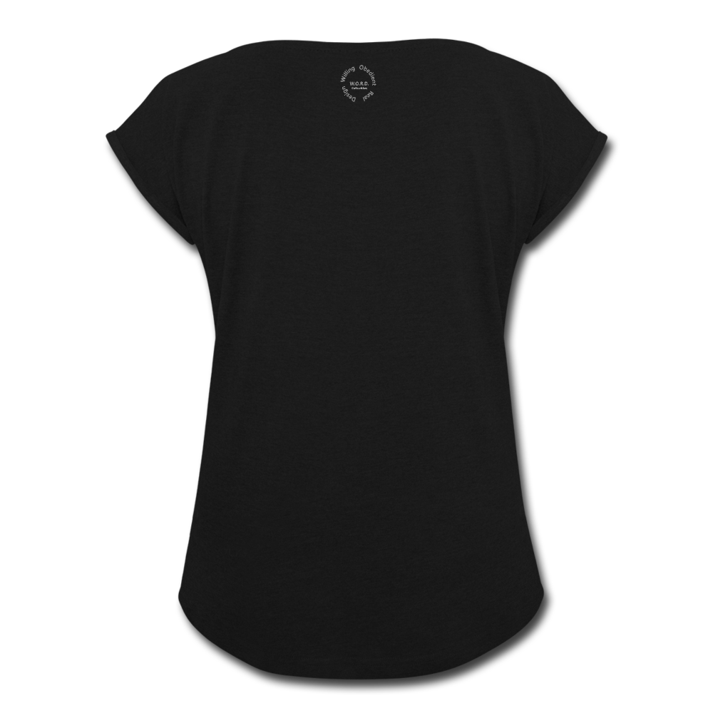 Black Goodness Roll Cuff T-Shirt - Obsidian's LLC