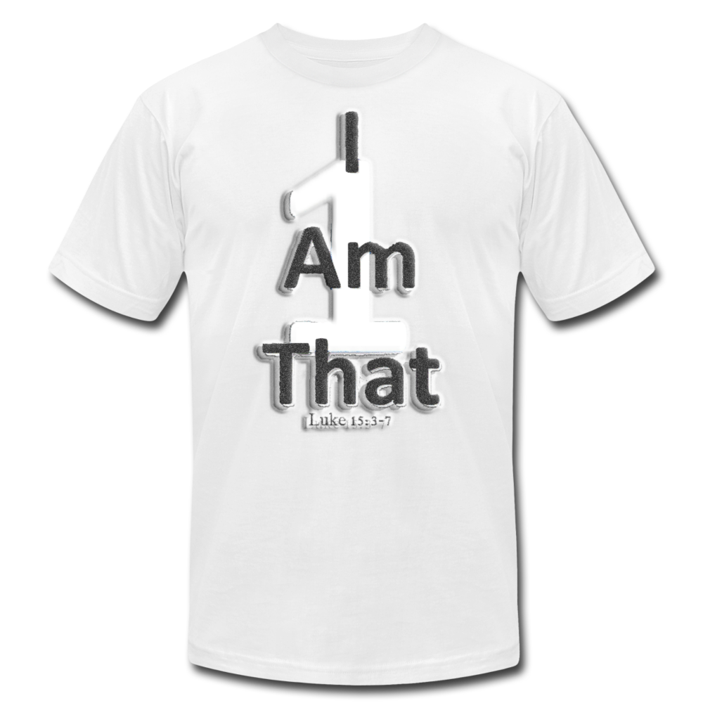 That One Unisex Jersey T-Shirt by Bella + Canvas - white