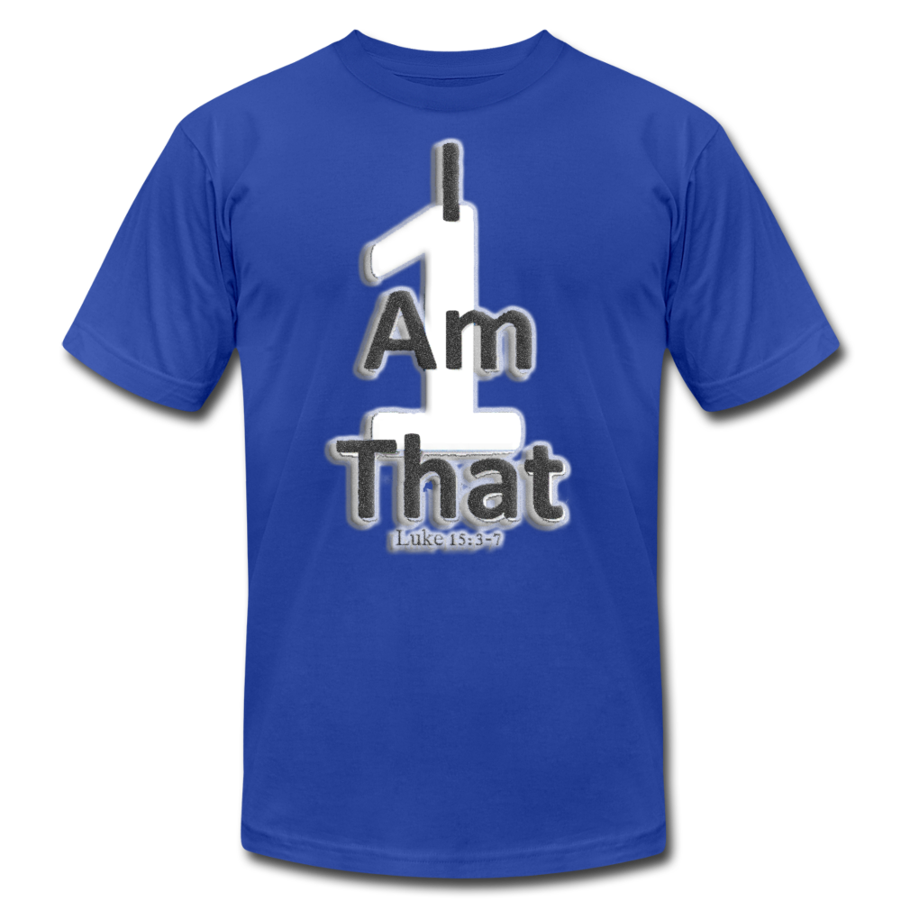 That One Unisex Jersey T-Shirt by Bella + Canvas - royal blue