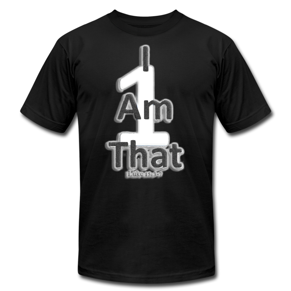 That One Unisex Jersey T-Shirt by Bella + Canvas - black