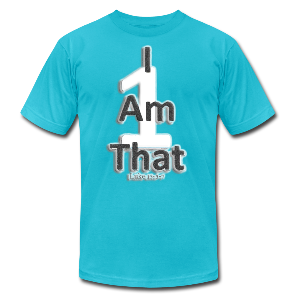 That One Unisex Jersey T-Shirt by Bella + Canvas - turquoise