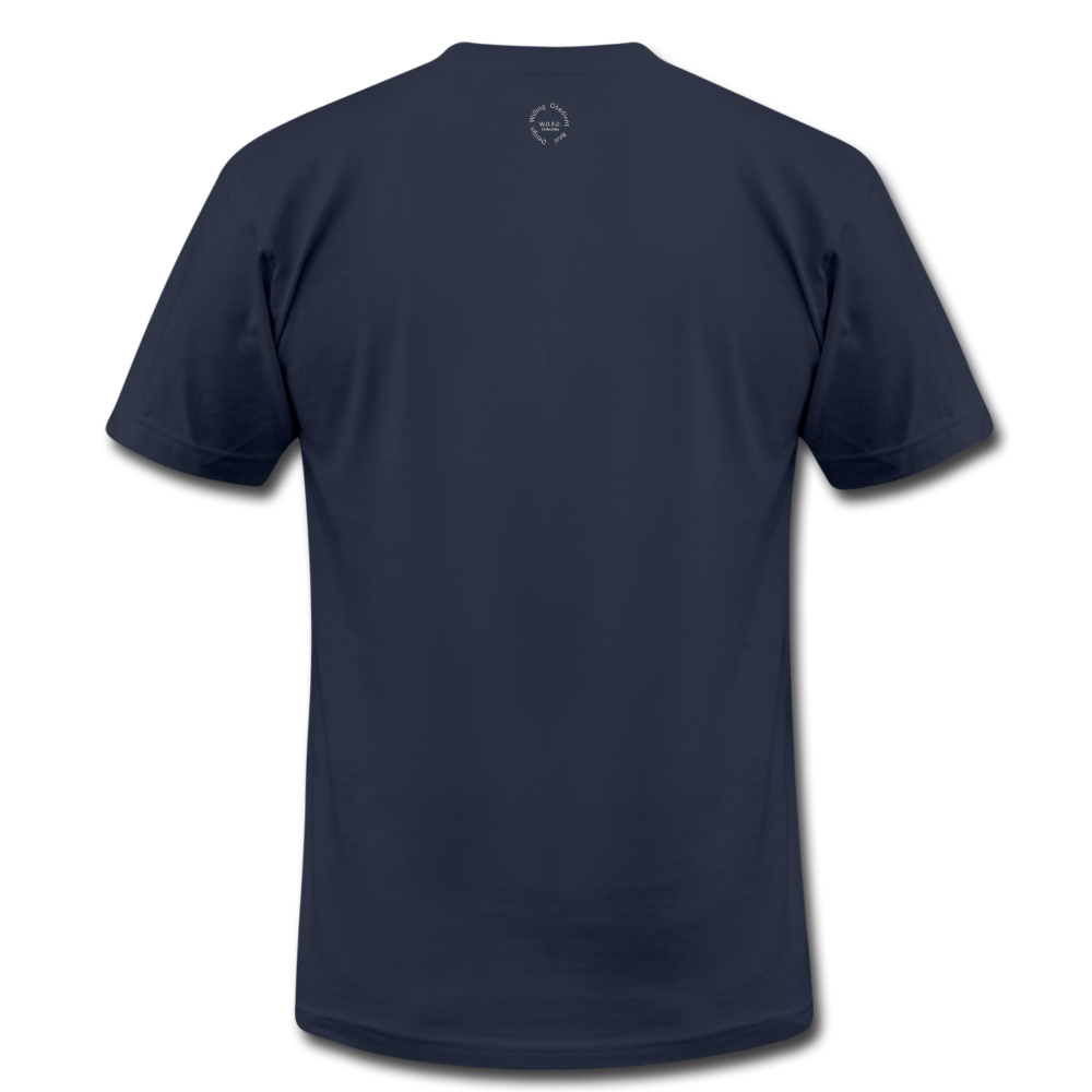 That One Unisex Jersey T-Shirt by Bella + Canvas - navy