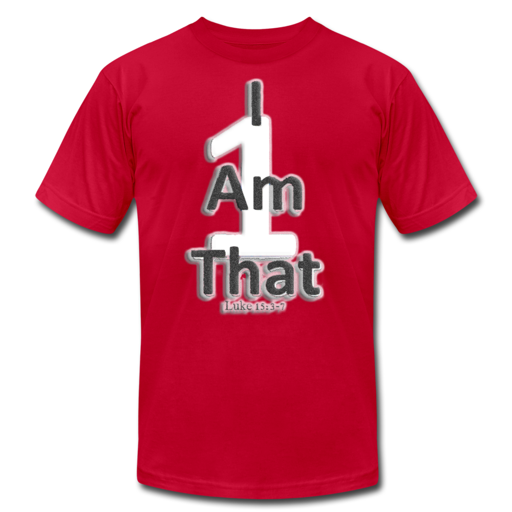 That One Unisex Jersey T-Shirt by Bella + Canvas - red