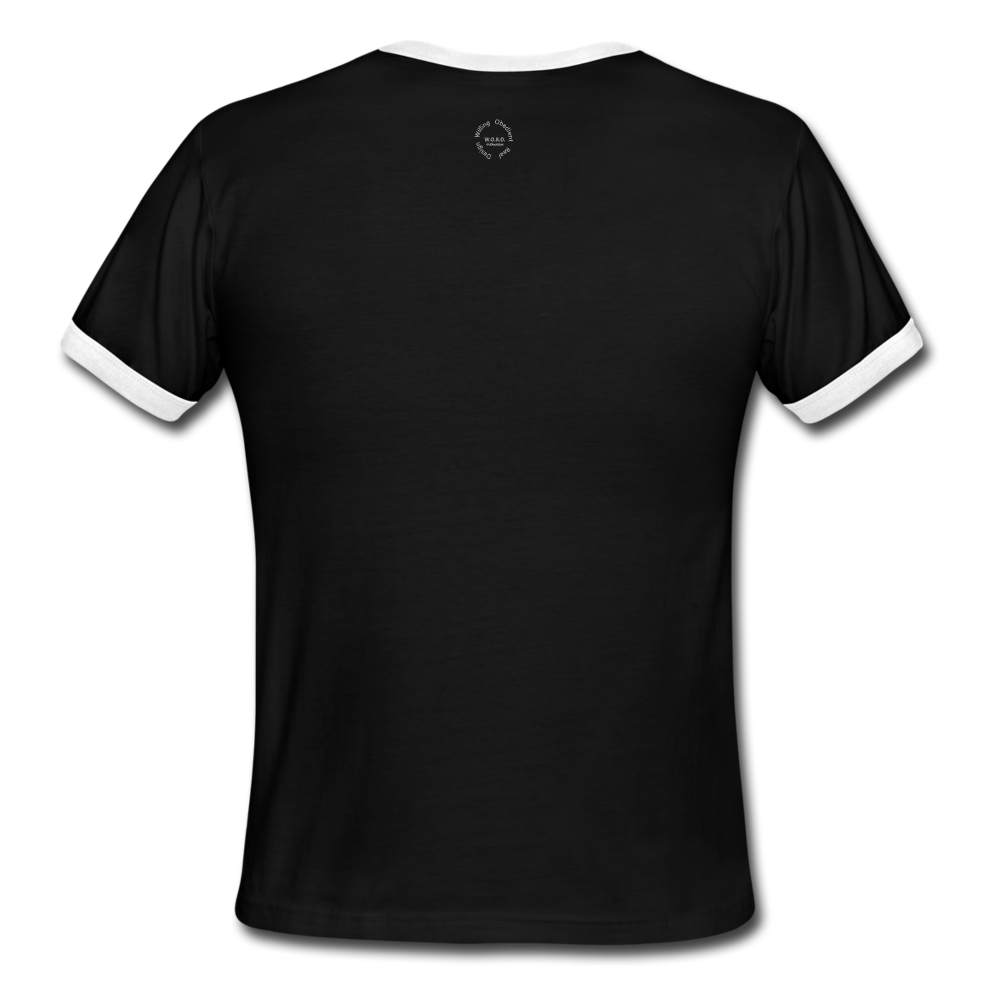 NO FEAR  Ringer T-Shirt - black/white