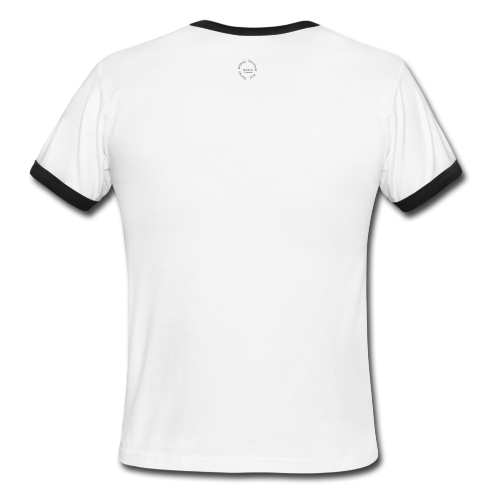 NO FEAR  Ringer T-Shirt - white/black