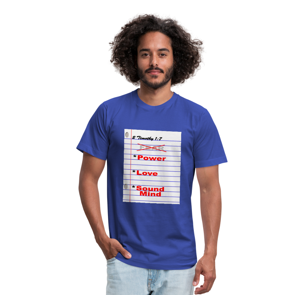 No FEAR Unisex Jersey T-Shirt by Bella + Canvas - royal blue
