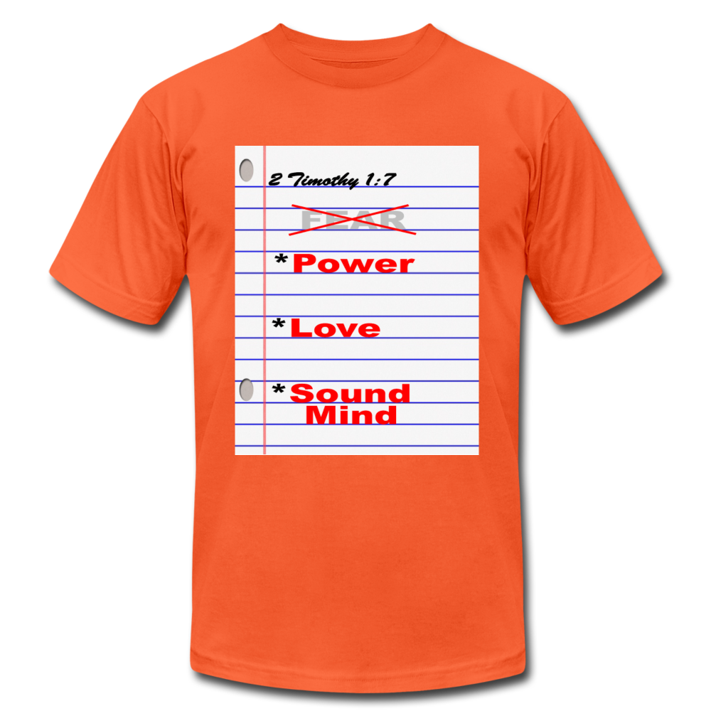 No FEAR Unisex Jersey T-Shirt by Bella + Canvas - orange