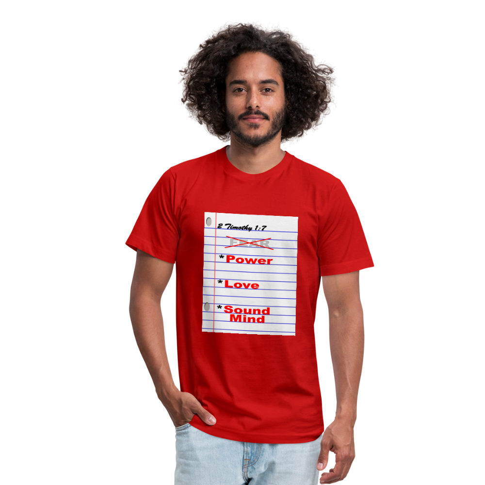 No FEAR Unisex Jersey T-Shirt by Bella + Canvas - red