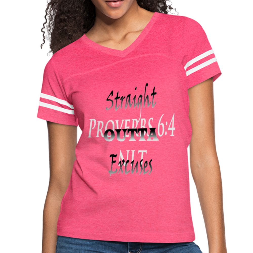 Straight Outta Excuses Vintage Sport T-Shirt - vintage pink/white