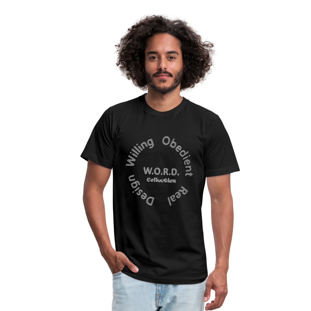 W.O.R.D. Unisex Jersey T-Shirt by Bella + Canvas - black
