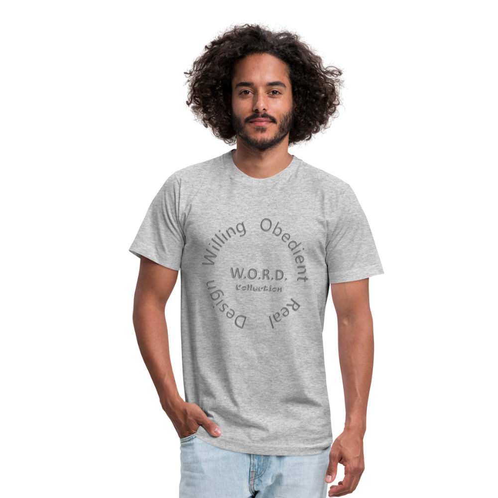 W.O.R.D. Unisex Jersey T-Shirt by Bella + Canvas - heather gray