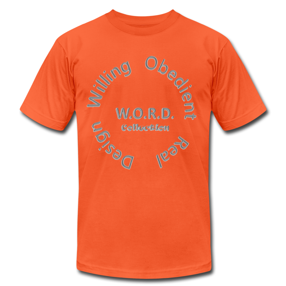 W.O.R.D. Unisex Jersey T-Shirt by Bella + Canvas - orange
