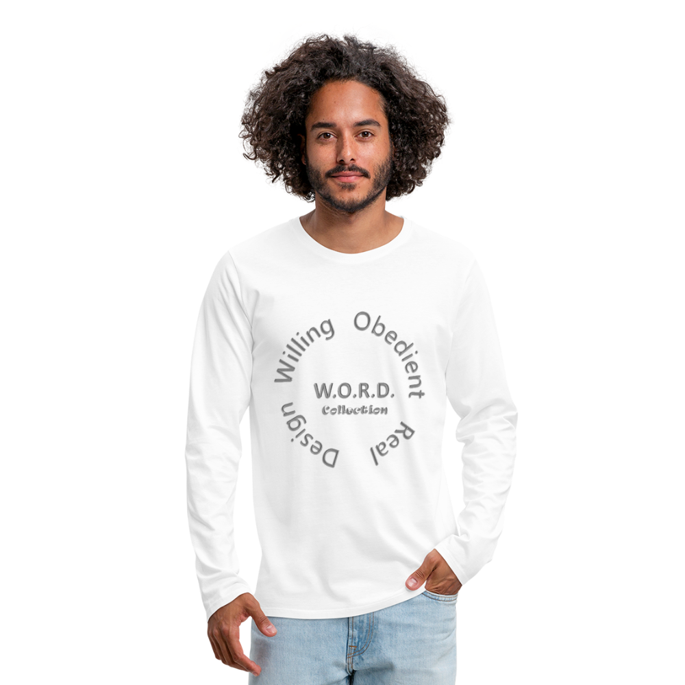 W.O.R.D. Men's Premium Long Sleeve T-Shirt - white