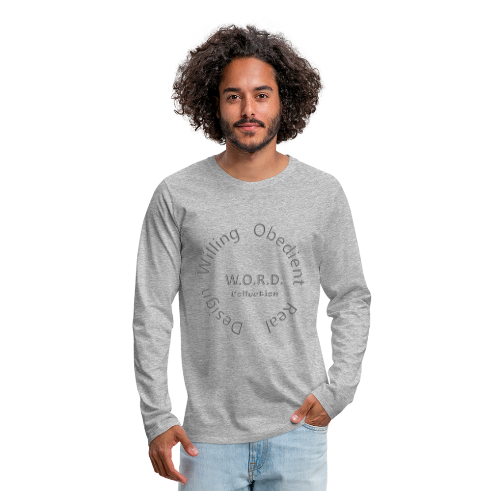 W.O.R.D. Men's Premium Long Sleeve T-Shirt - heather gray