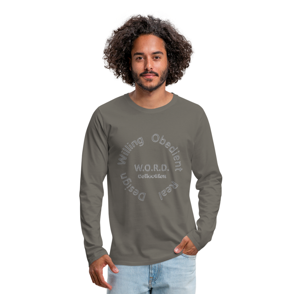 W.O.R.D. Men's Premium Long Sleeve T-Shirt - asphalt gray